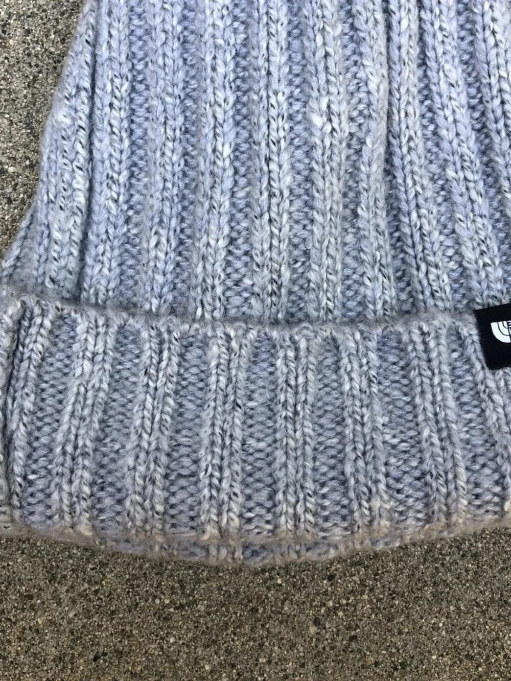 Vintage THE NORTH FACE Ribbed Knit Beanie Hat Men's Grey One Size Cap Winter